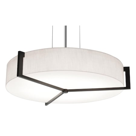 Afx Apex 14" LED Pendant - Espresso Finish - Linen White Shade APP1214LAJUDES-LW